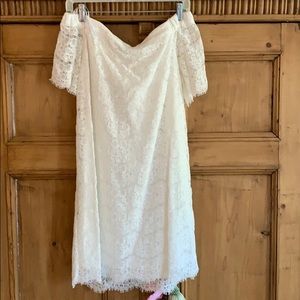 Lace off shoulder dress